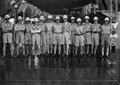 Officers and non-commissioned officers of the 3rd County of London Yeomanry (Sharpshooters), in tropical dress, on board HMT Orion, 1941
