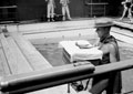 'Sgt. Corrie with traditional offering', 'Crossing the Line' ceremony, HMT Orion en route to Egypt, 1941