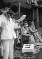 'Tony Grafftey Smith. Stanley Reddish [and] Dick Hiddleston', 'Crossing the Line' ceremony, HMT Orion en route to Egypt, 1941
