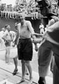 'Brig Scott Cockburn about to be initiated', 'Crossing the Line' ceremony, HMT Orion en route to Egypt, 1941