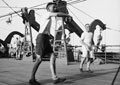 'Deck Tennis. John Maxwell. Alf Thomson', HMT Orion en route to Egypt, 1941