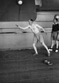 'King Jago. Dick Hiddleston' playing quoits on board HMT Orion en route to Egypt, 1941
