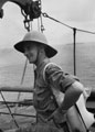''Peggy' O'Neill', 3rd County of London Yeomanry (Sharpshooters), in tropical dress, on board HMT Orion en route to Egypt, 1941