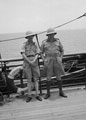 'Goq Horsman. Dickie Dixon', 3rd County of London Yeomanry (Sharpshooters), in tropical dress on board HMT Orion en route to Egypt, 1941