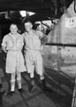 'Turkey neck (Bolo Joe) [and] friend', 3rd County of London Yeomanry (Sharpshooters), in tropical dress on board HMT Orion en route to Egypt, 1941