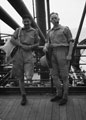 'Eric Meddler. Ray Machin', 3rd County of London Yeomanry (Sharpshooters), in tropical dress on board HMT Orion en route to Egypt, 1941