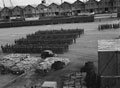 'Regimental parade on quayside', 3rd County of London Yeomanry (Sharpshooters), Cape Town, South Africa, en route to Egypt, 1941