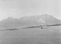 'The docks from Table Bay', Cape Town, from HMT Orion, en route to Egypt, 1941