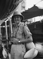 'Don Keir', tropical dress, 3rd County of London Yeomanry (Sharpshooters), on board HMT Orion, en route to Egypt, 1941