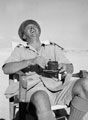 'Chris Wrey performs (& it was only tea)', 3rd County of London Yeomanry (Sharpshooters), Egypt, 1942 (c)