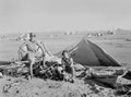 'The Bogus Child & Freddie James survey the damage.', 3rd County of London Yeomanry (Sharpshooters), Egypt, 1942