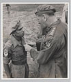 Naik Narayan Sinde, 5th Mahratta Light Infantry, receiving the Indian Distinguished Service Medal from General Sir Claude Auchinleck, 1944