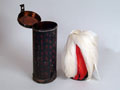 Feather plume, white over red 1920 (c)