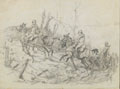 'A French gun taking up a position', 1914 (c)