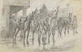 French Cavalry taking a short rest, 1915 (c)