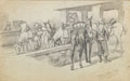 'Spahis Watering their horses. During the Advance', 1916 (c)