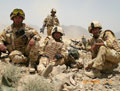 Royal Gurkha Rifles rest during operations in Helmand province, 30 July 2006