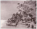 Embarking mules at Chaksam ferry, 1904