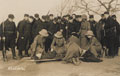 Stretcher bearers of the First Aid Nursing Yeomanry with Belgian soldiers, 1915 (c)