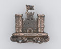 Regimental arm badge worn by Sergeant Trumpeter George Henry Gardiner, 6th (Inniskilling) Dragoons, 1888 (c)