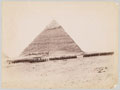19th Hussars formed up in front of a pyramid at Giza, Egypt, 1882 (c)