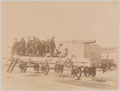 Sailors from HMS 'Hecla' manning a naval gun mounted on railway flat wagon, Egypt, 1882 (c)