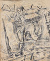 'Sentry on fire step in the trenches "Great War" 1914-18', 6 April 1917