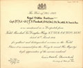 Certificate attesting the mention of Captain (Temporary Lieutenant Colonel) James Frederick Plunkett, attached to Royal Inniskilling Fusiliers, in the despatch of Field Marshal Sir Douglas Haig of 16 March 1919.