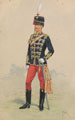 Subaltern, 11th Hussars, in full dress uniform, 1900 (c)