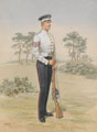 Coldstream Guards, lance-sergeant in drill order, 1900 (c).
