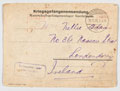Letter from prisoner of war Sergeant William Stanley Adams to wife, Nellie, from Gardelegen Camp, Germany, 15 October 1918