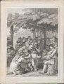 North American Indians delivering up English captives to Colonel Henry Bouquet, commander of the Royal American Regiment, 1764