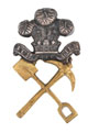 Collar badge, 61st Prince of Wales's Own Pioneers, 1906-1922