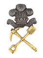 Collar badge, 61st Prince of Wales's Own Pioneers, 1906-1922