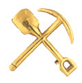 Collar badge, 1st Regiment of Madras Infantry (Pioneers), 1883-1906
