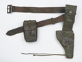 Argentine Army leather ammunition pouch and belt, 1982
