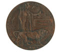 Commemorative medallion 1914-1918 issued to next of kin of Private John Adams, The Buffs (East Kent Regiment)