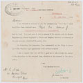 Letter accompanying the 1914 Star awarded posthumously to Private John T Adams, 1st Battalion, the Buffs (East Kent Regiment), 1919