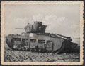 British Matilda tank abandoned at Dunkirk, 1940