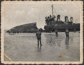 A ship badly damaged at Dunkirk, 1940
