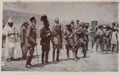 Afghan peace delegates after reaching the British lines, 1919