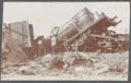 A wrecked locomotive from a hospital train near Gulistan, 31 July 1919
