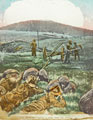 'Captain Dummy Having a Game with the Enemy', lantern slide, 1900 (c)