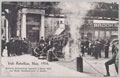 'Irish Rebellion, May 1916. Soldiers bivouacking opposite Liberty Hall, the Rebel Headquarters in Dublin'