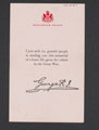 Printed letter of condolence bearing the facsimile signature of King George V, 1918 (c)