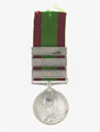 2nd Afghan War Medal 1878-80, with three clasps, 'Peiwar Kotal', 'Charasia', and 'Kabul', Naik Dal Sing Thapa, 5th Gurkha Regiment