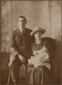 Second Lieutenant Holland Chrismas with his wife Ada and their son Eric, 1918