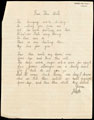 'Fare Thee Well'. Manuscript poem by Gunner John West, 80th Anti-Tank Regiment, Royal Artillery, for his wife