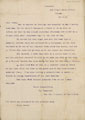Letter of condolence to the wife of Rifleman H J Baldwin, King's Royal Rifle Corps, 1915 