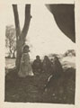 Egyptian women and children sheltering under a tree, 1916